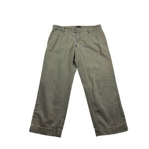 Gap Factory Womens Green Khaki Cotton Capri Pants Size 2